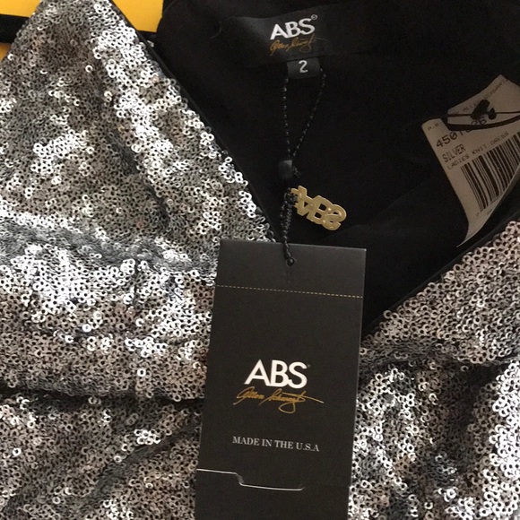 ABS silver sequins wiggle dress size 2 GORGEOUS!! - Picture 6 of 6